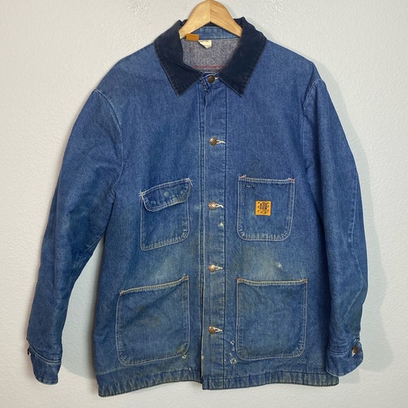 Vintage Wrangler Big Ben‎ Blanket Lined Denim Chore Coat - Picture 1 of 12